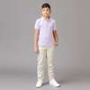 Organic Short Sleeve Knit Pique Polo Shirt, Lavender - Polo Shirts - 3