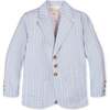 Organic Classic Seersucker Suit Jacket, Blue Chateau Check - Blazers & Sport Coats - 1 - thumbnail