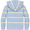 Organic French Terry Henley Hoodie, Sunlit Multi Stripe - Sweatshirts - 5 - thumbnail