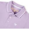 Organic Short Sleeve Knit Pique Polo Shirt, Lavender - Polo Shirts - 5