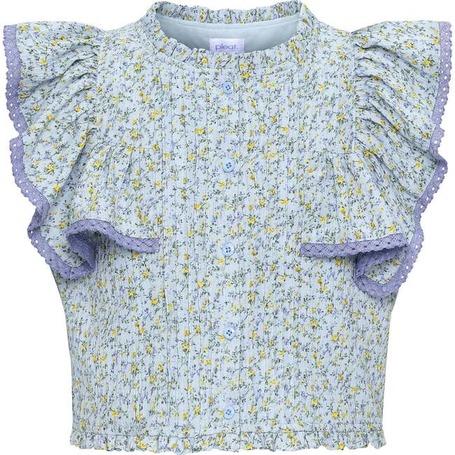 Posie Top, Blue Ditsy