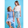 Sally Skirt, Aqua Floral - Skirts - 2