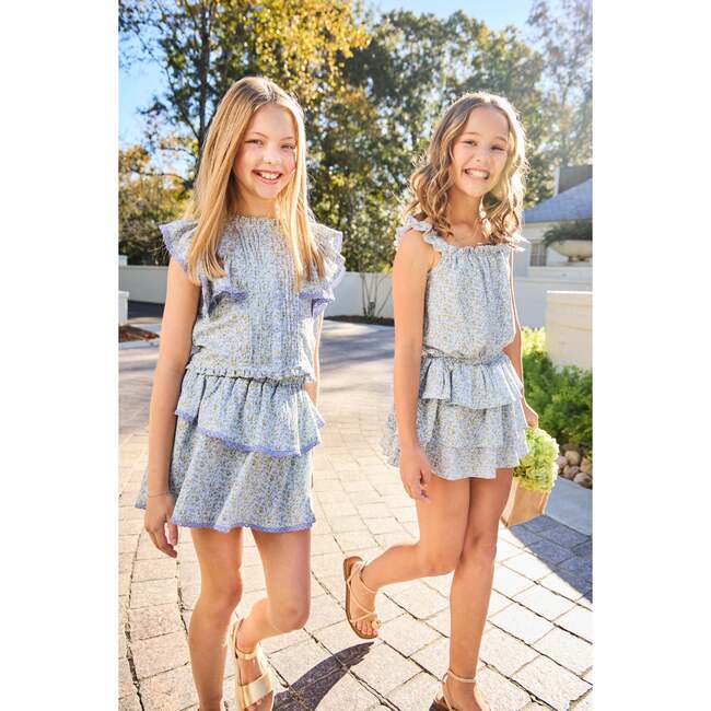 Parker Skort, Blue Ditsy - Skirts - 3