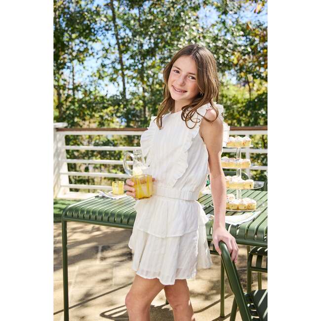 Parker Skort, White/Gold - Skirts - 3