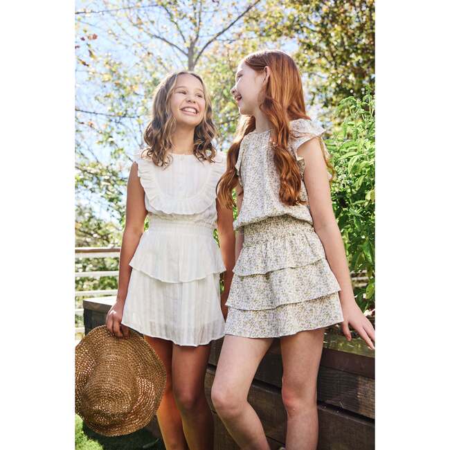 Jane Dress, White/Gold - Dresses - 3