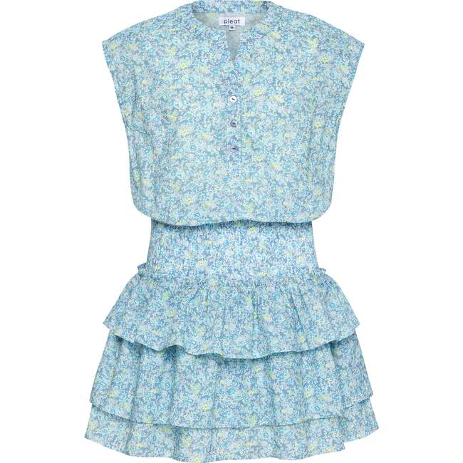 Drew Dress, Aqua Floral