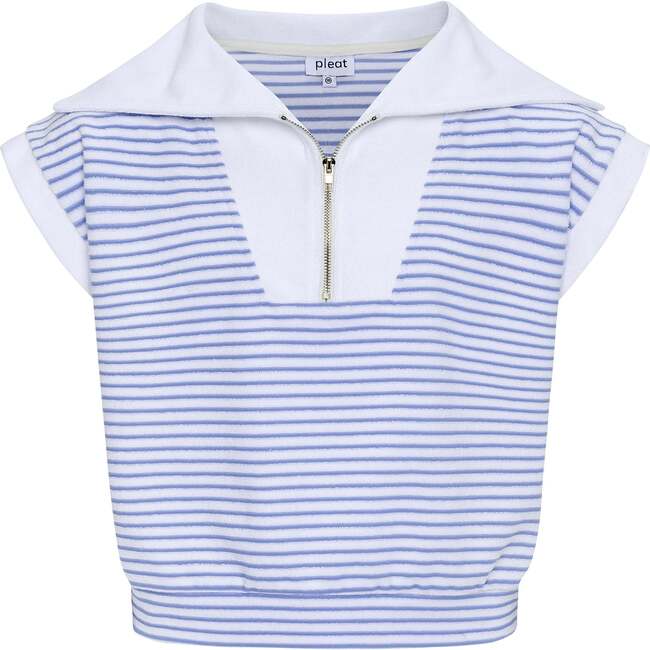 Callie Top, Blue/White
