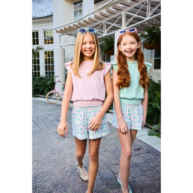 Olivia Top, Turquoise - Blouses - 3