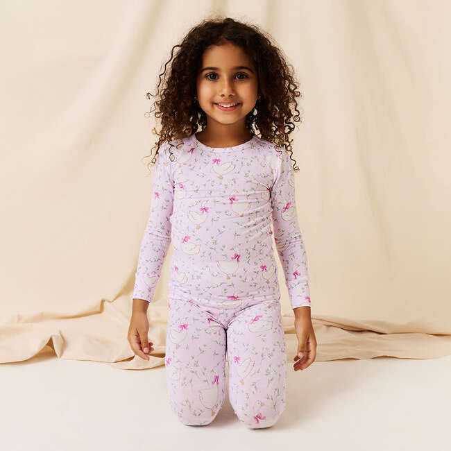 Goose Blossoms Classic Pajama Set Pink