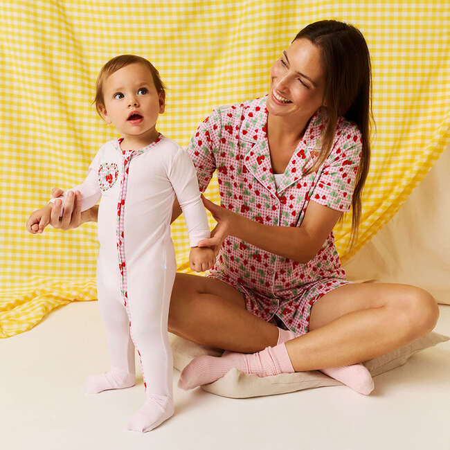 Sweet Strawberries Convertible One Piece Red
