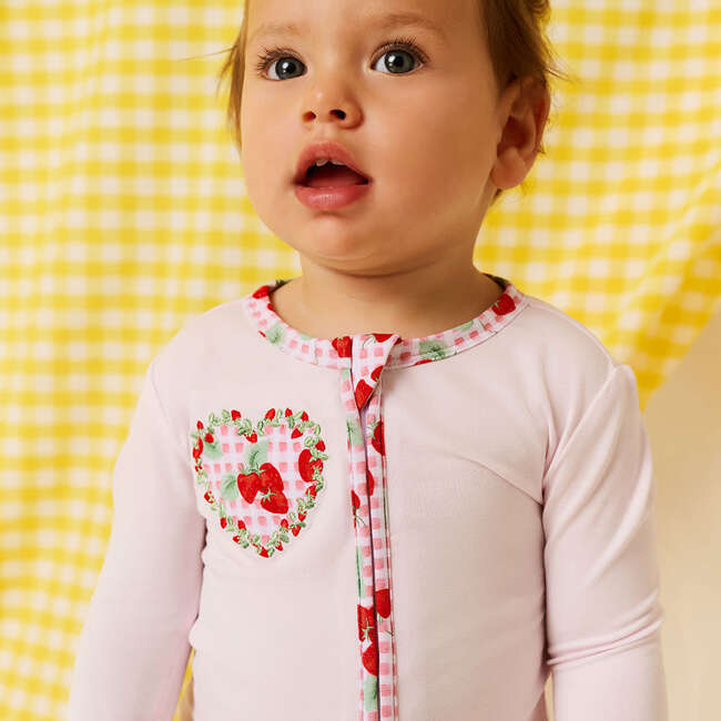 Sweet Strawberries Convertible One Piece Red - Rompers - 3