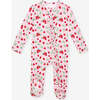 Sweet Strawberries Footie Ruffled Zippered One Piece Red - Rompers - 4