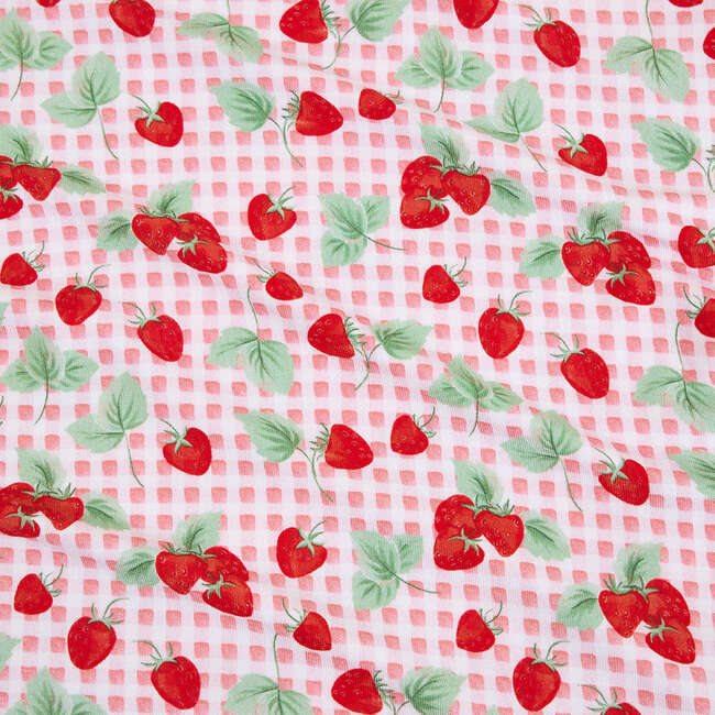 Sweet Strawberries Women's Luxe Pajama Short Set Red - Pajamas - 5