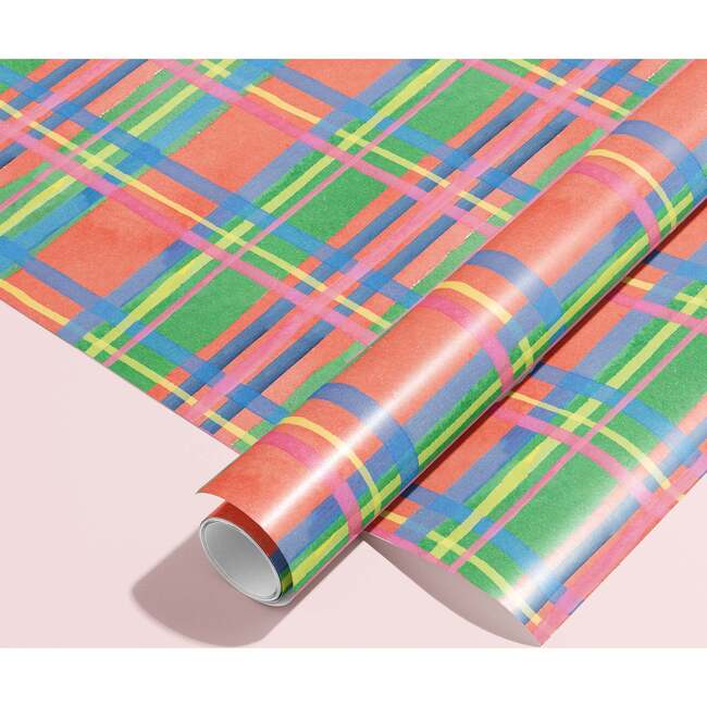 Watercolor Spring Plaid Gift Wrap - Gift Wraps - 3