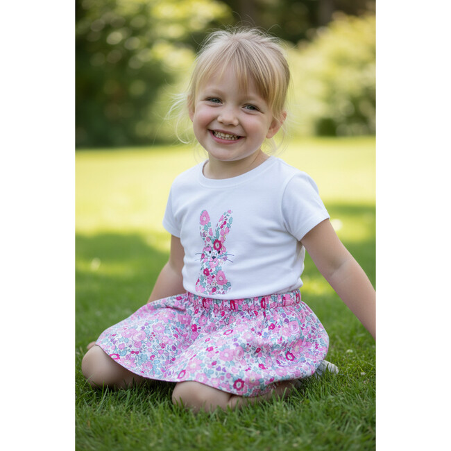 Liberty of London Childrens Bunny Short Sleeve T-Shirt, White