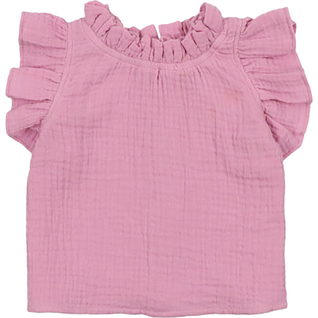 Baby Coachella Draped Neck Flared Sleeve Blouse, Iris Lilac - Blouses - 1