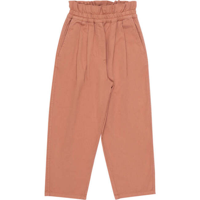 Joanna Regular Fit High Ruffle Waist Pleated Pant, Arguilla - Pants - 1