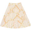 Idara Floral Print A-Line Below Knee Skirt, Cream - Skirts - 3 - thumbnail