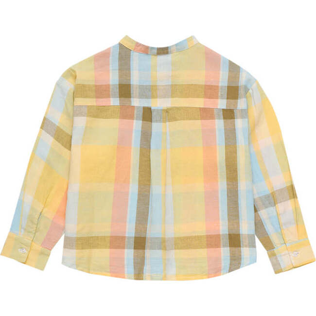 Roberta Check Round Neck Long Sleeve Buttoned Shirt, Multicolors - Shirts - 5