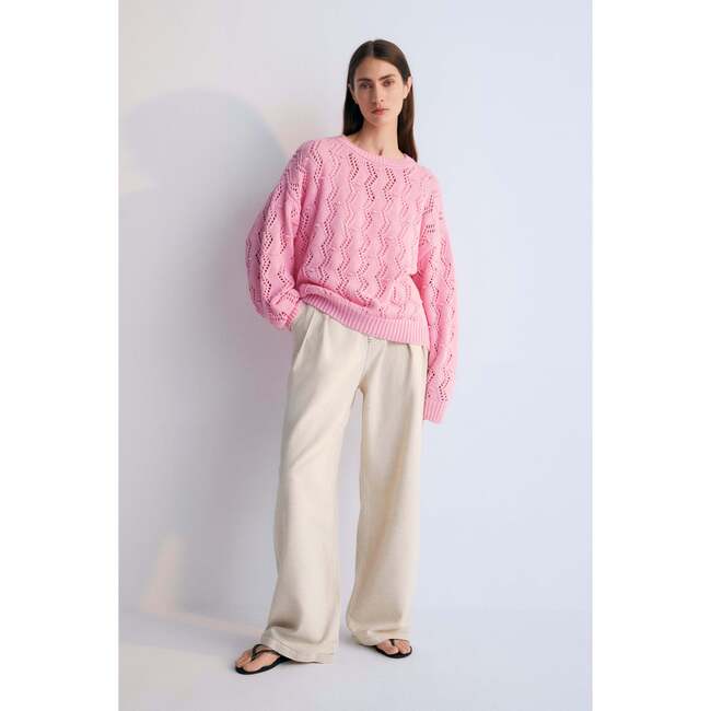 Sifnos Woman Jumper Hibiscus Pink - Sweaters - 2