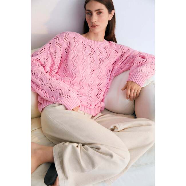 Sifnos Woman Jumper Hibiscus Pink - Sweaters - 4