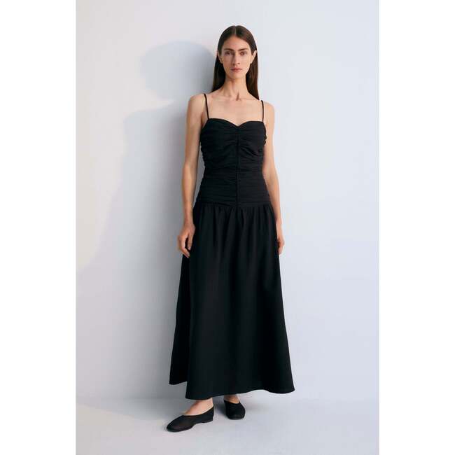 Eros Woman Long Dress Caviar Black - Dresses - 2