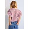 Melina Blouse Peony Hibiscus Print Pink - Blouses - 3