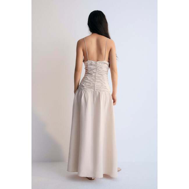 Eros Woman Long Dress Stone White - Dresses - 3