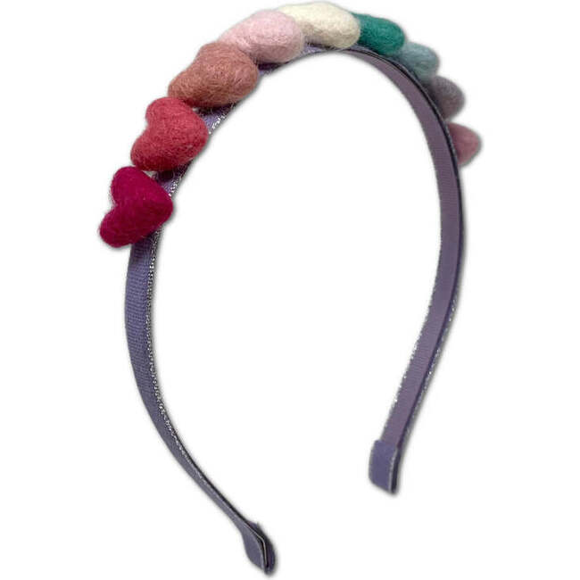 Rainbow Hearts Headband, Purple