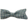 Petal Bow, Tiny Blue Check - Hair Accessories - 1 - thumbnail