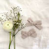 Skinny Ribbon Pigtail Bows, Oyster (Set Of 2) - Hair Accessories - 3 - thumbnail