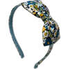 Liberty of London Bow Headband, Blue Daisies - Headbands - 3 - thumbnail
