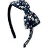 Liberty of London Bow Headband, Navy Floral - Headbands - 3 - thumbnail