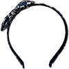 Liberty of London Bow Headband, Navy Floral - Headbands - 5 - thumbnail