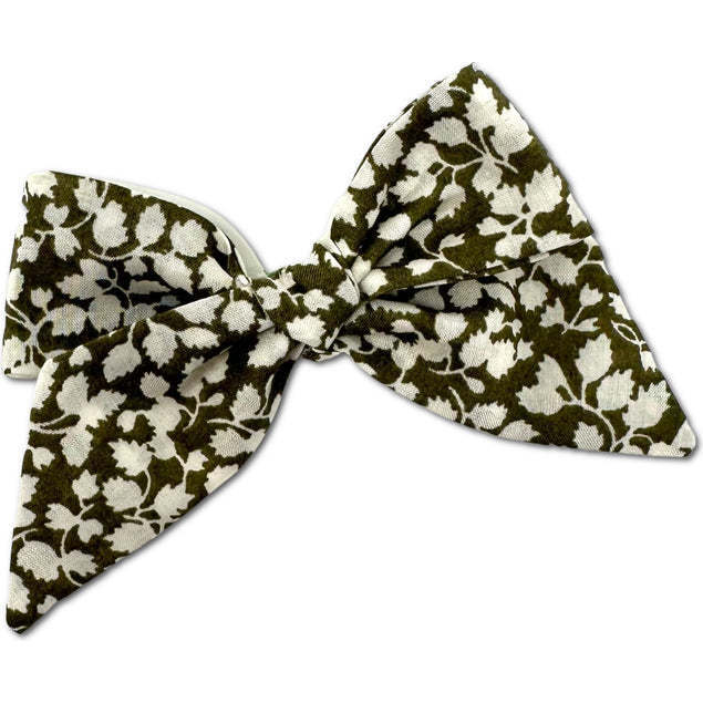 Baby Tied Bow, Liberty of London Olive Floral - Bows - 1