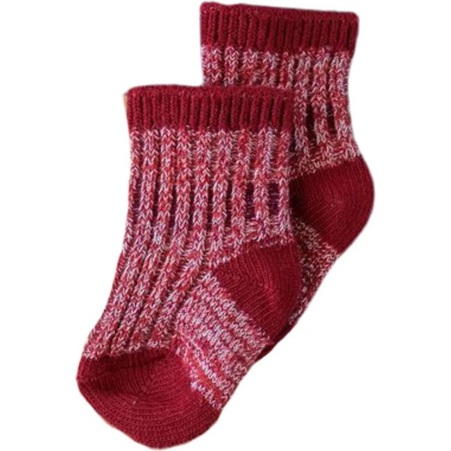 Chunky Knit Socks, Red