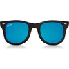 WeeFarers® Polarized Sunglasses, Black with Ocean Blue - Sunglasses - 1 - thumbnail