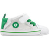 Baby Mesh, Snow, Neon Green - Crib Shoes - 1 - thumbnail