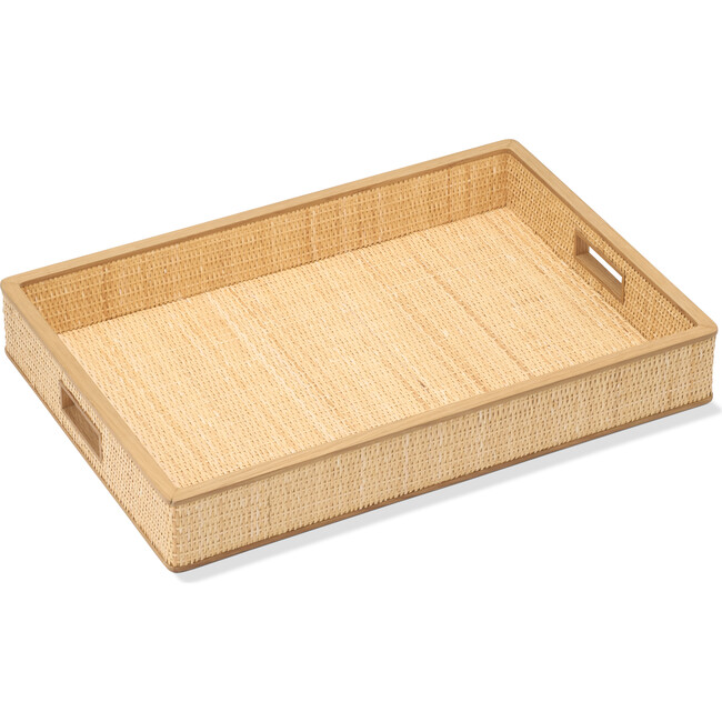 Colette Cane Tray with Wood Tray