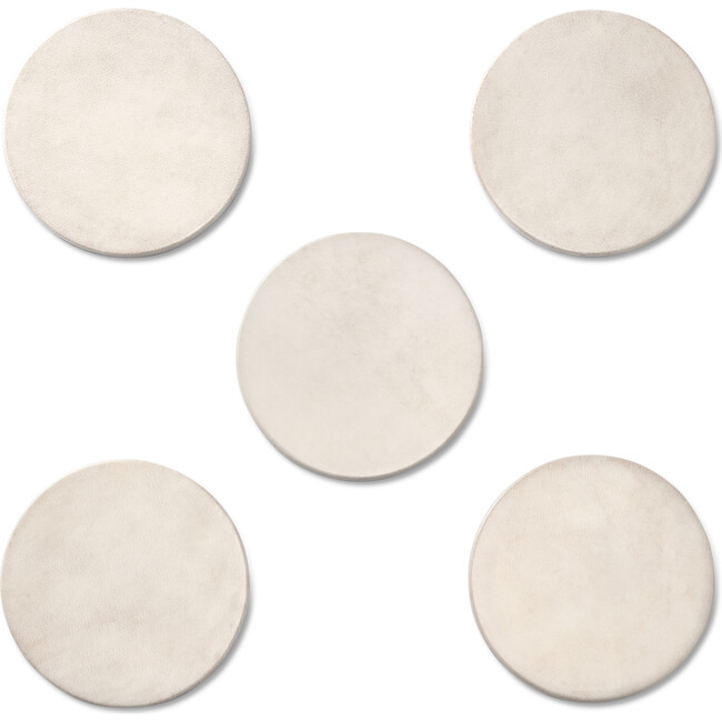 Livio Parchment Coaster Set, S/6 - Accents - 3