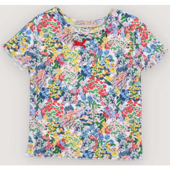 TNS Rib Baby Tee Verbena Print