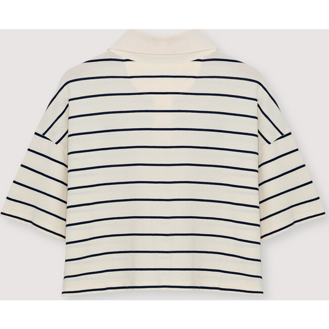Acacia Woman Polo Ecru Stripes