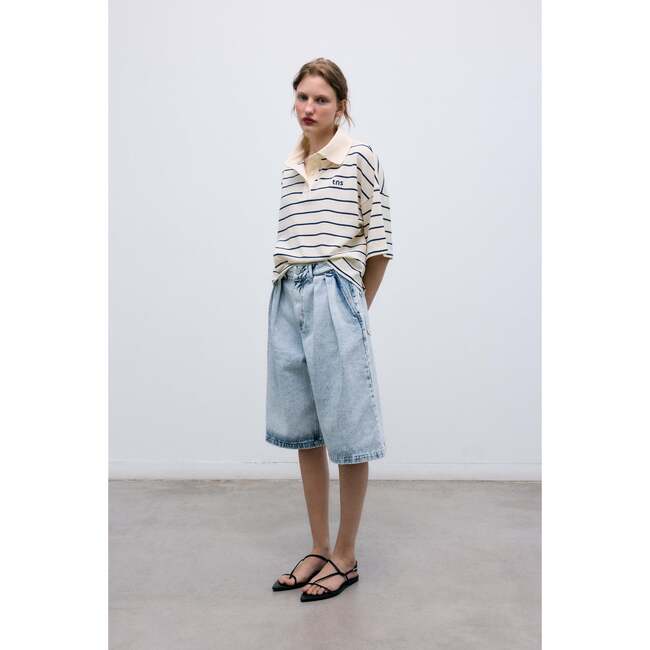 Acacia Woman Polo Ecru Stripes - Polo Shirts - 4