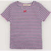 TNS Rib Tee Pink Lavander Mini Stripes - T-Shirts - 1 - thumbnail