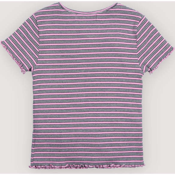 TNS Rib Tee Pink Lavander Mini Stripes