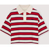Acacia Woman Polo Tulip Red & Midnight Stripes - Polo Shirts - 1 - thumbnail