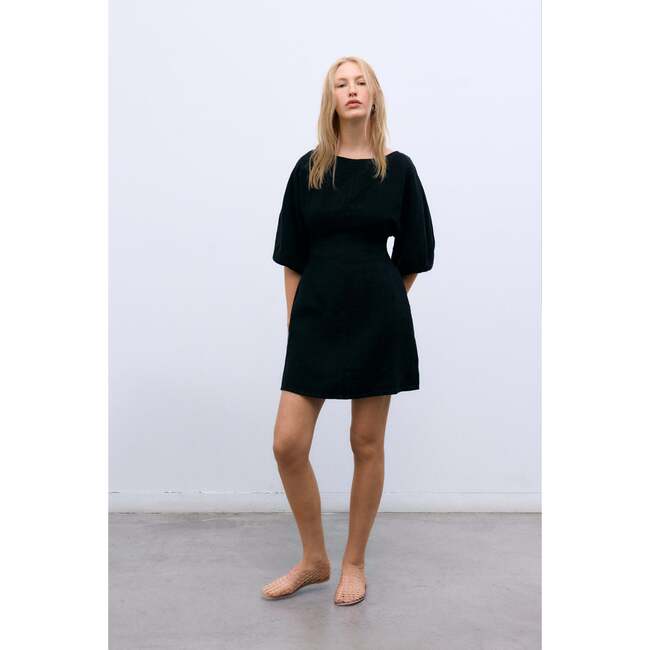 Galium Woman Short Dress Midnight Black