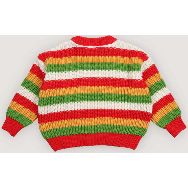 Lantana Jumper Tulip Red Knit Stripes