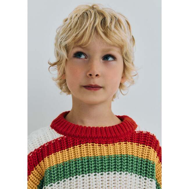 Lantana Jumper Tulip Red Knit Stripes - Sweaters - 3
