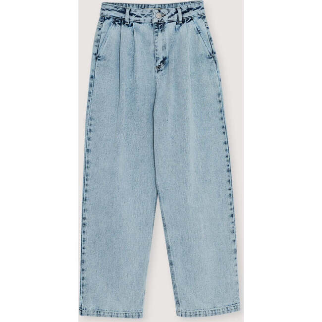 TNS Pleat Denim Woman Pant Bleach Denim